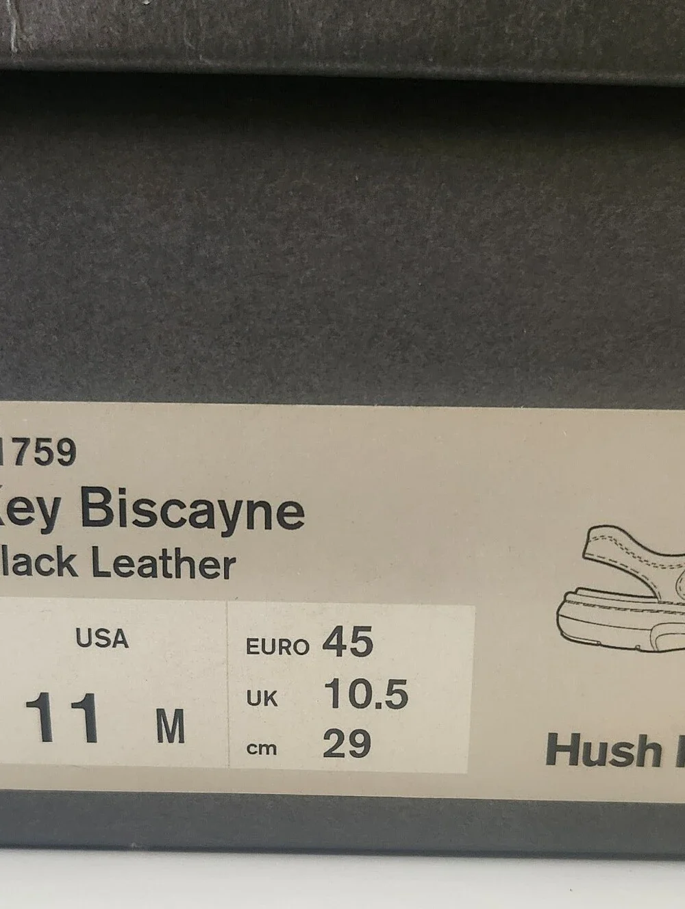 Hush Puppies Key Biscayne Black Leather Fisherman Sandals Men's Size 11 Comfort